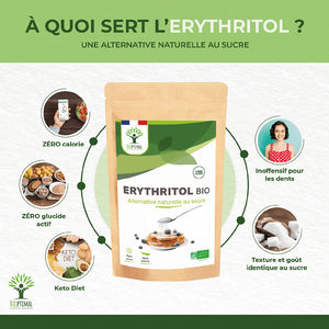 Erythritol bio poudre -  Bioptimal Bioptimal Superaliment infusion.organic