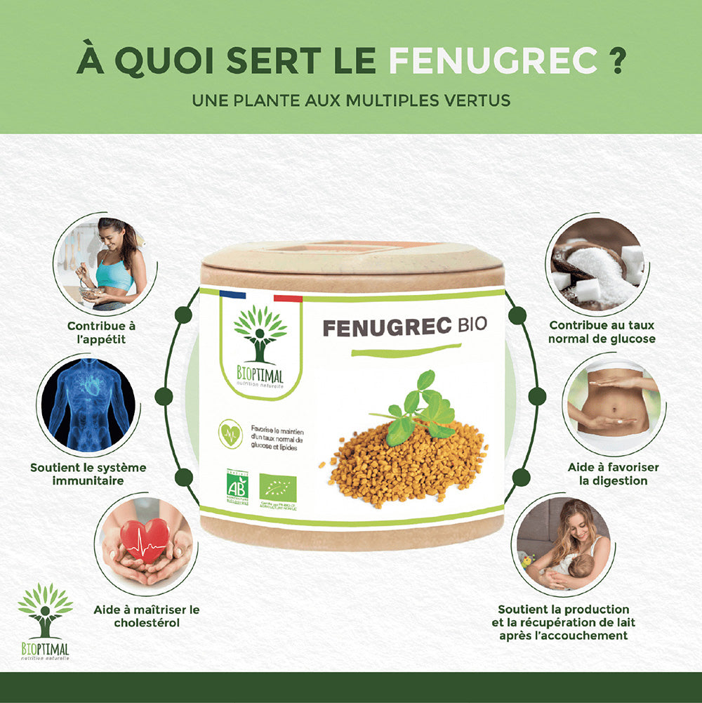 Fenugrec bio gélules - Bioptimal Bioptimal Complément alimentaire infusion.organic