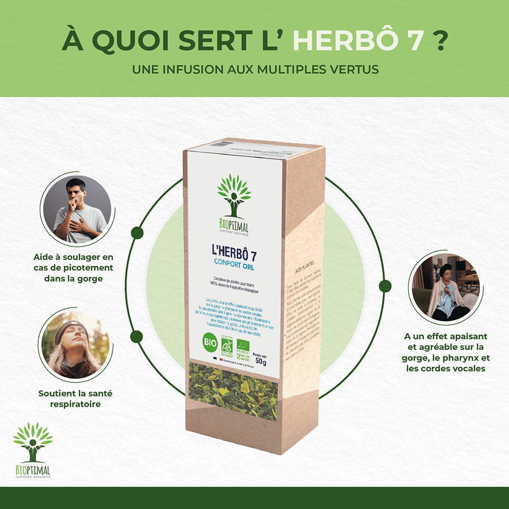 L'herbô 7 confort ORL -  Bioptimal Bioptimal Infusion infusion.organic