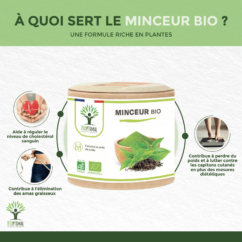 Minceur bio gélules -  Bioptimal Bioptimal Complément alimentaire infusion.organic