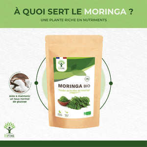 Moringa bio poudre -  Bioptimal Bioptimal Superaliment infusion.organic