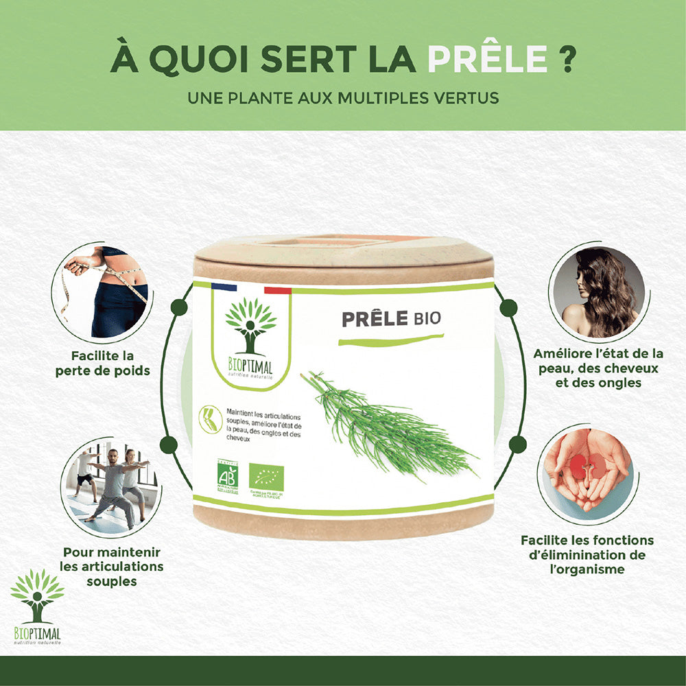 Prêle bio gélules -  Bioptimal Bioptimal Complément alimentaire infusion.organic