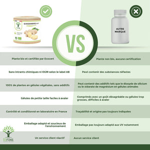 Gingembre bio gélules - Bioptimal Bioptimal Complément alimentaire infusion.organic