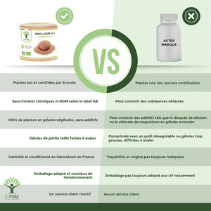 Psyllium bio gélules -  Bioptimal Bioptimal Complément alimentaire infusion.organic