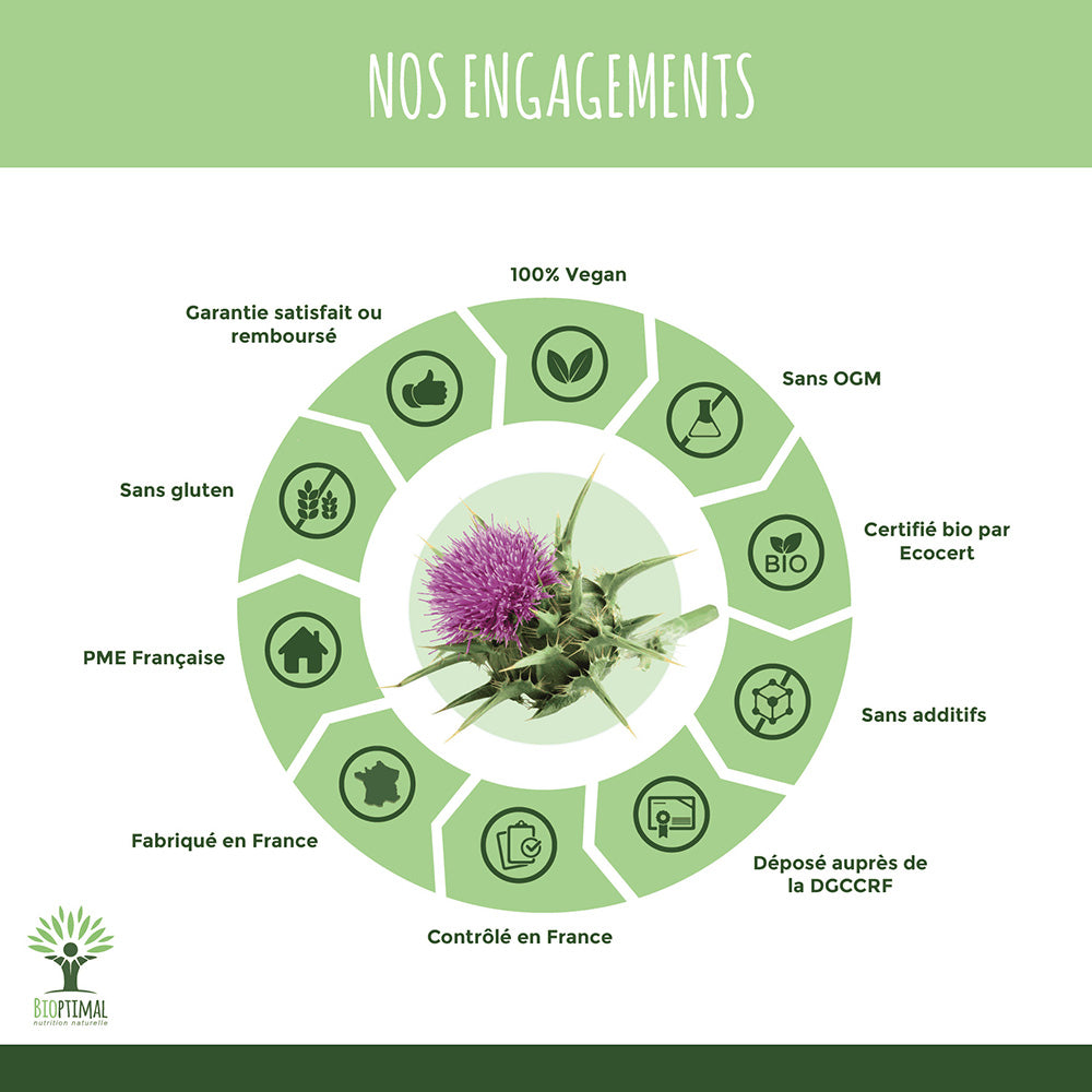Chardon-Marie bio gélules - Bioptimal Bioptimal Complément alimentaire infusion.organic