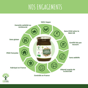 Purée de graines de chanvre bio -  Bioptimal Bioptimal Superaliment infusion.organic