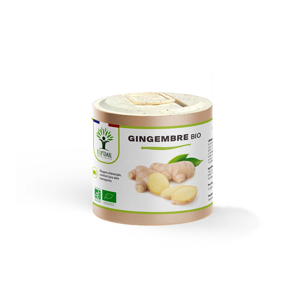 Gingembre bio gélules - Bioptimal Bioptimal Complément alimentaire infusion.organic