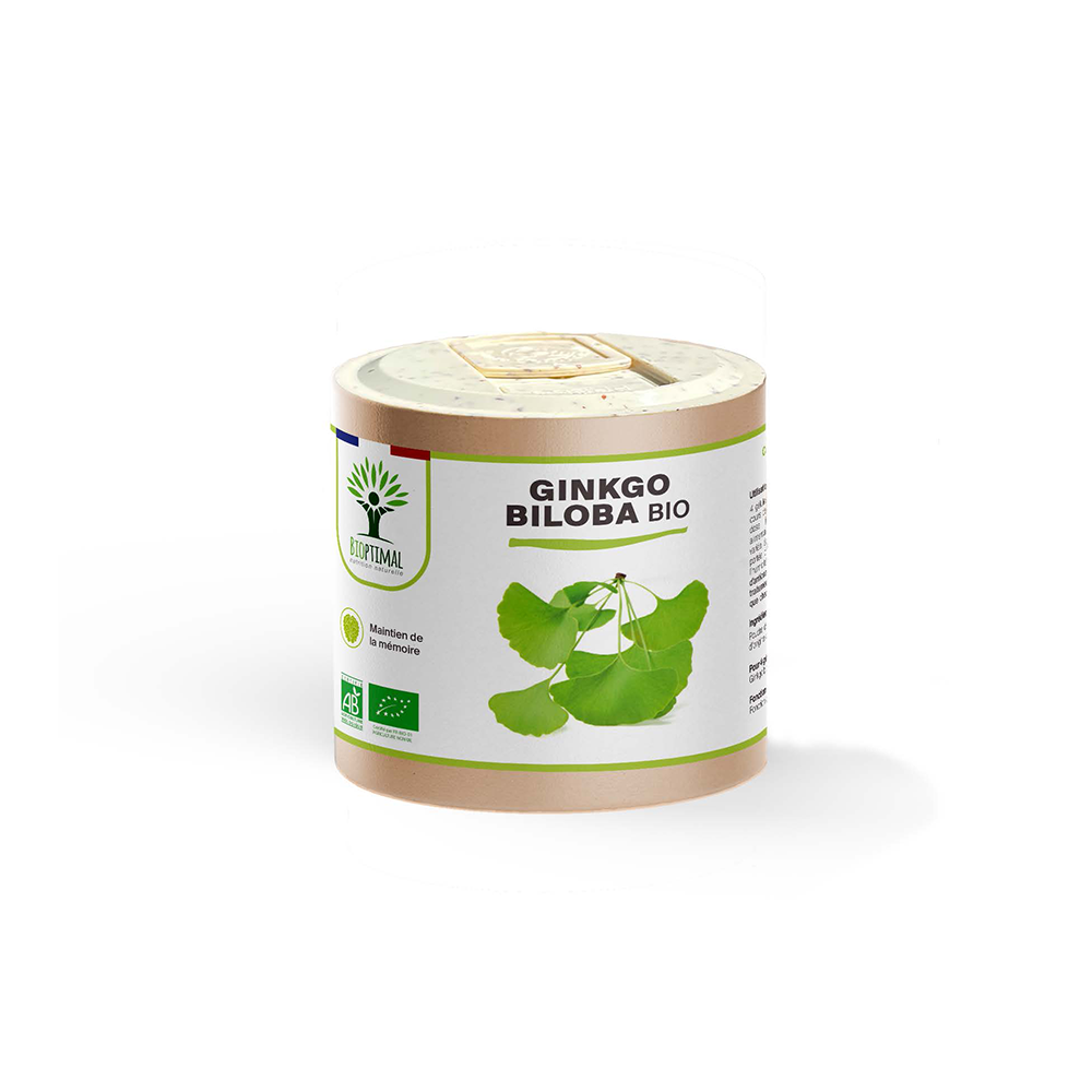 Ginkgo Biloba bio gélules - Bioptimal Bioptimal Complément alimentaire infusion.organic