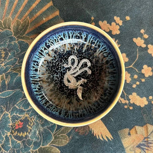 Jianzhan Tenmoku Tea Cup with Silver Phoenix 50ml - Bowel - Accessories - infusion.organic