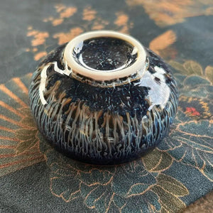 Jianzhan Tenmoku Tea Cup with Silver Phoenix 50ml - Bowel - Accessories - infusion.organic