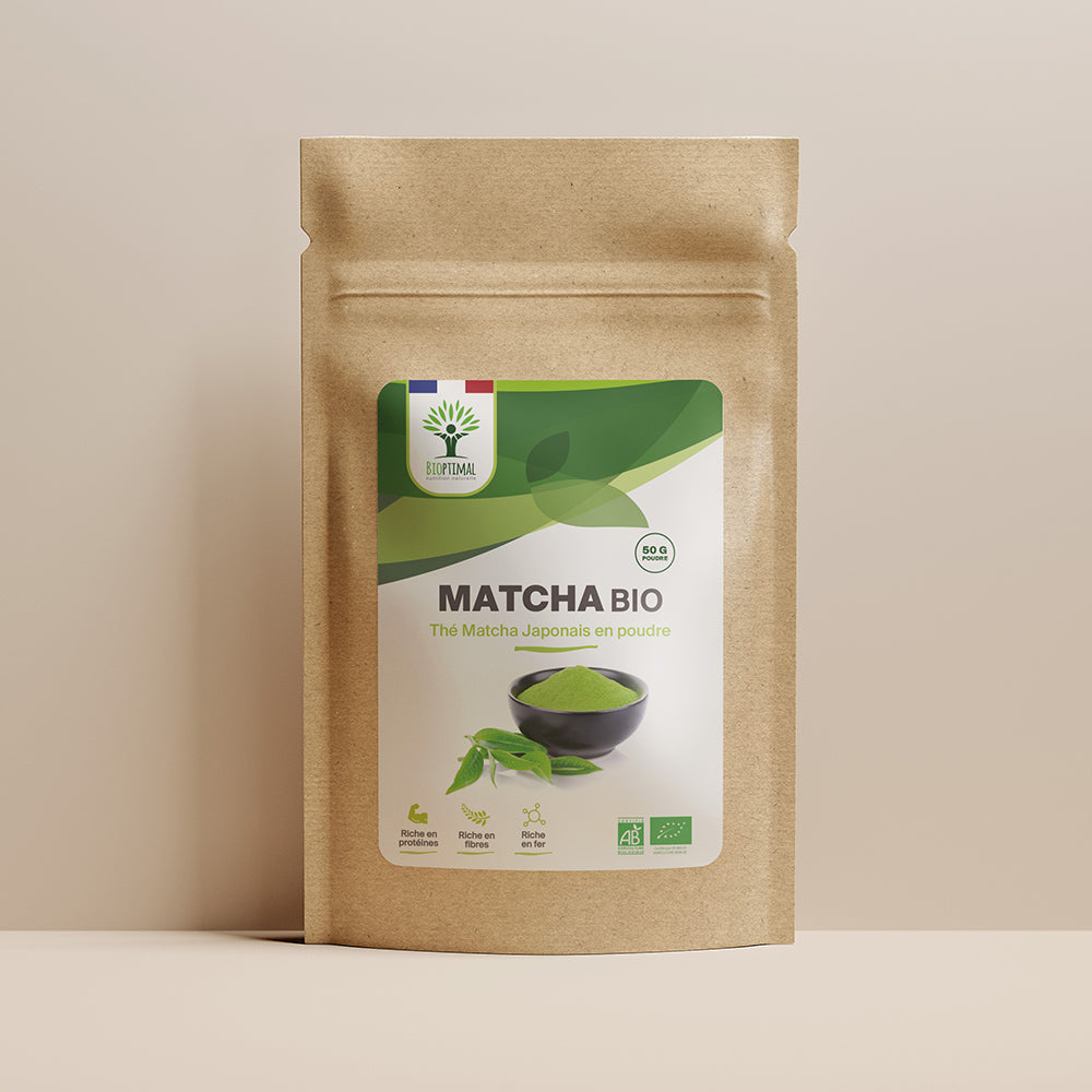 Matcha bio poudre -  Bioptimal Bioptimal Superaliment infusion.organic