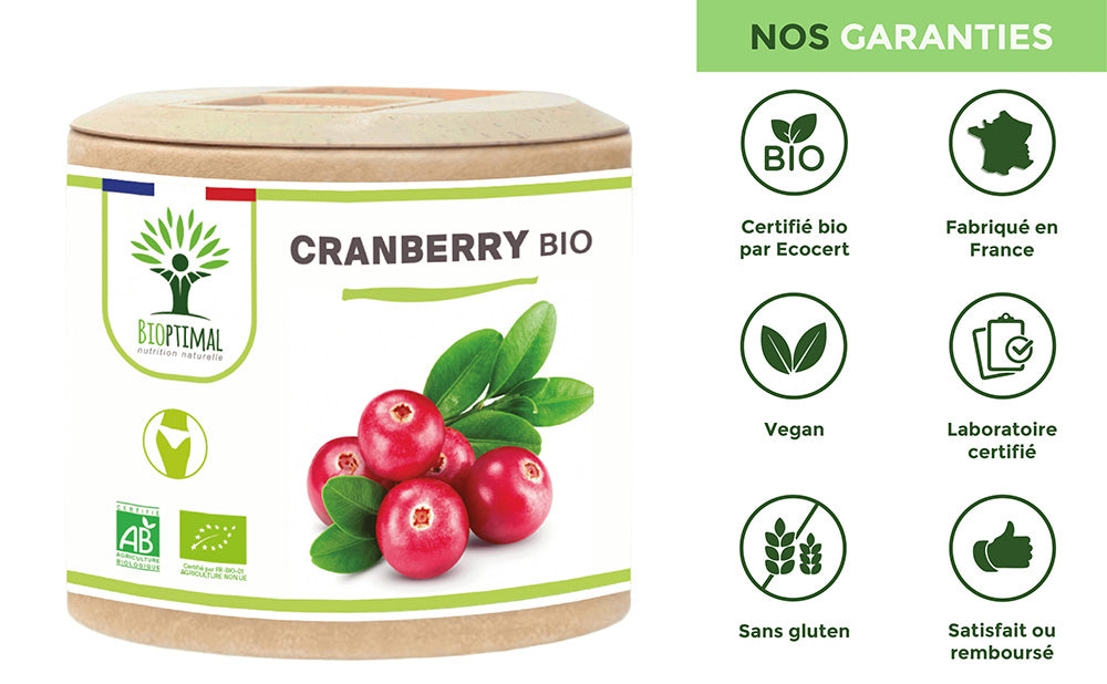 Cranberry bio gélules - Bioptimal Bioptimal Complément alimentaire infusion.organic