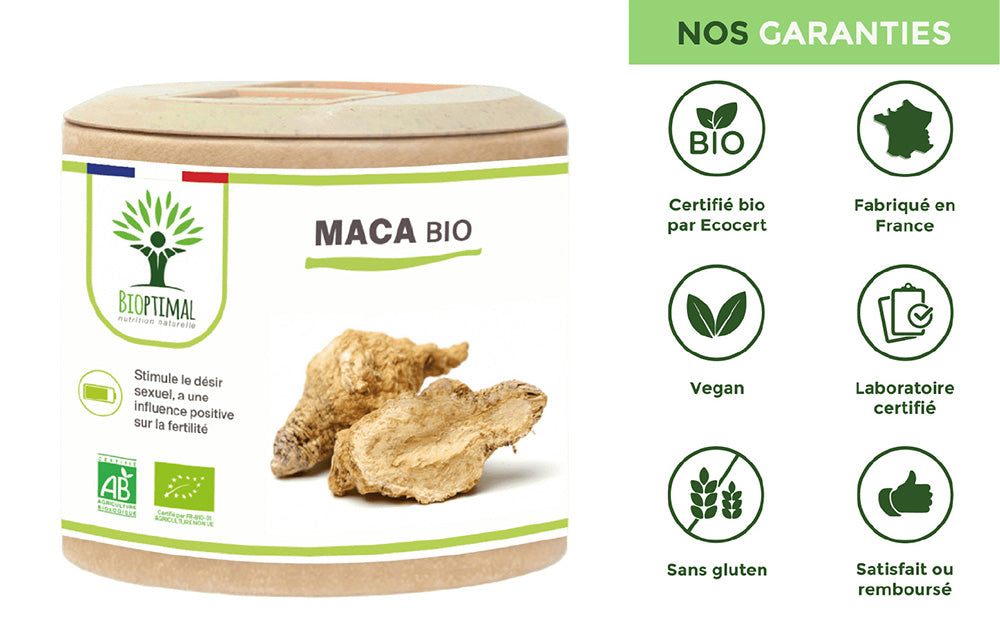 Maca bio gélules -  Bioptimal Bioptimal Complément alimentaire infusion.organic