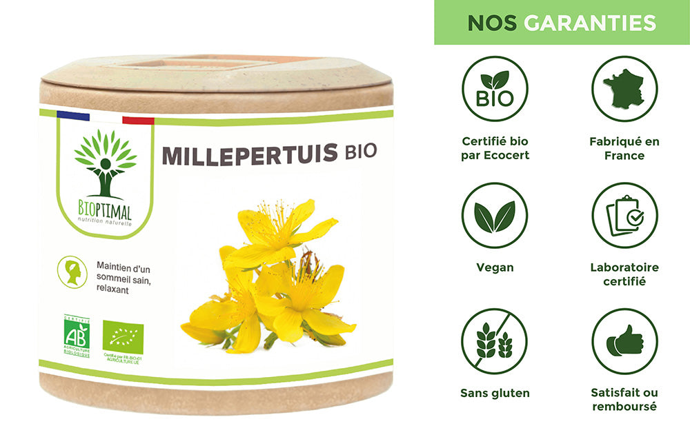 Millepertuis bio gélules -  Bioptimal Bioptimal Complément alimentaire infusion.organic