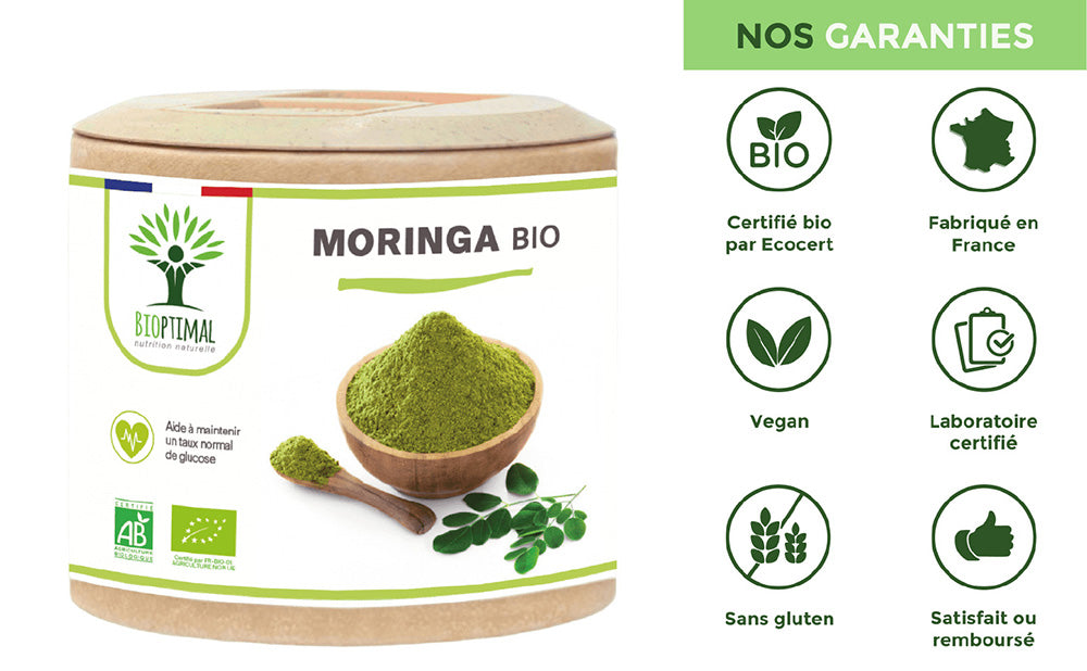 Moringa bio gélules -  Bioptimal Bioptimal Complément alimentaire infusion.organic