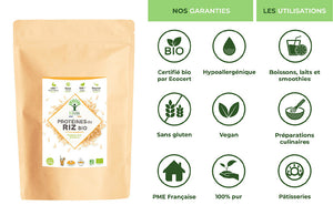 Protéines de riz bio poudre - Bioptimal Bioptimal Nutrition sportive infusion.organic