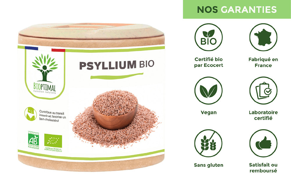 Psyllium bio gélules -  Bioptimal Bioptimal Complément alimentaire infusion.organic