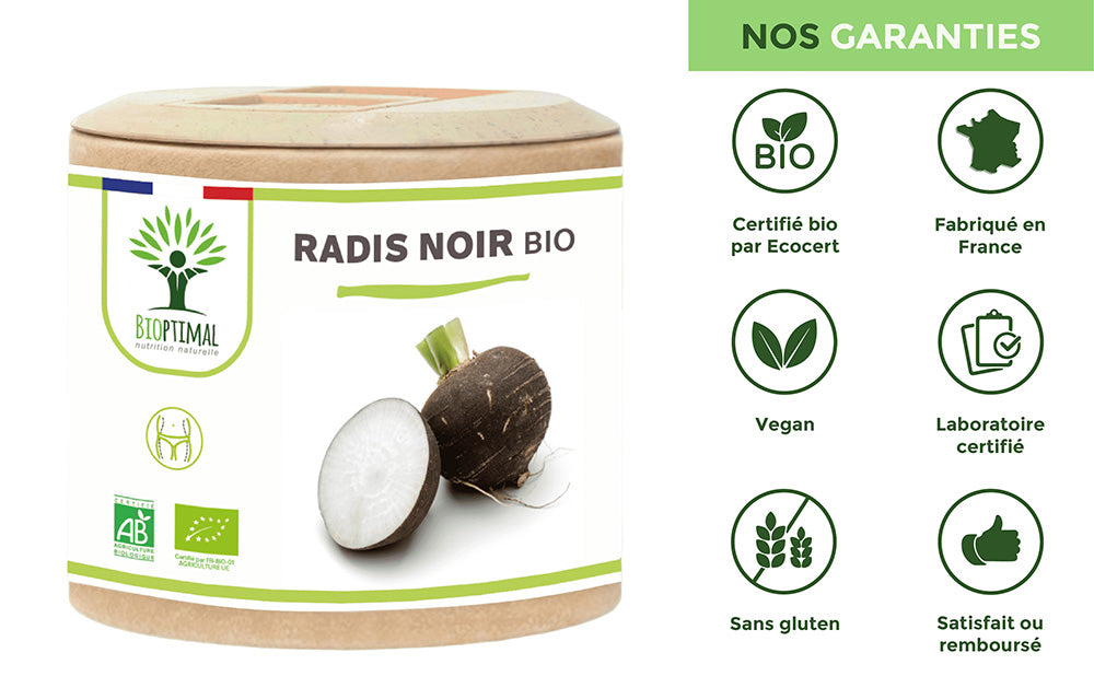 Radis noir bio gélules -  Bioptimal Bioptimal Complément alimentaire infusion.organic