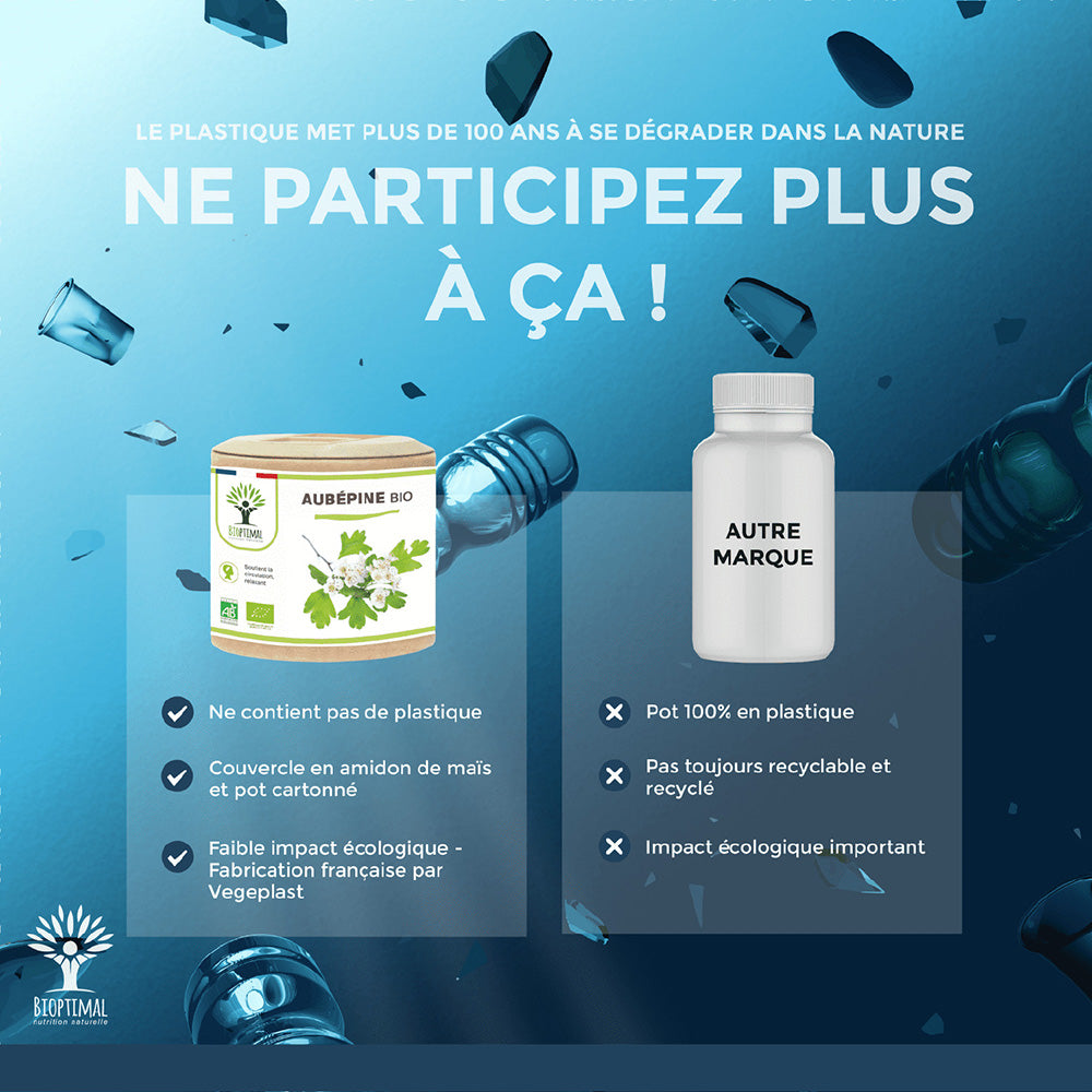 Aubépine bio gélules - Bioptimal Bioptimal Complément alimentaire infusion.organic