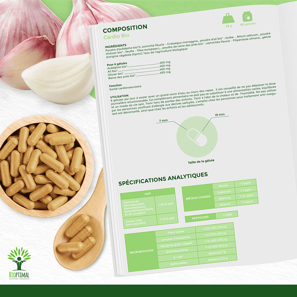 Cardio bio gélules - Bioptimal Bioptimal Complément alimentaire infusion.organic