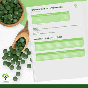 Chlorella bio comprimés -  Bioptimal Bioptimal Superaliment infusion.organic