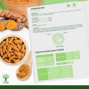 Curcuma bio gélules - Bioptimal Bioptimal Complément alimentaire infusion.organic