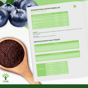 Myrtille bio poudre -  Bioptimal Bioptimal Superaliment infusion.organic