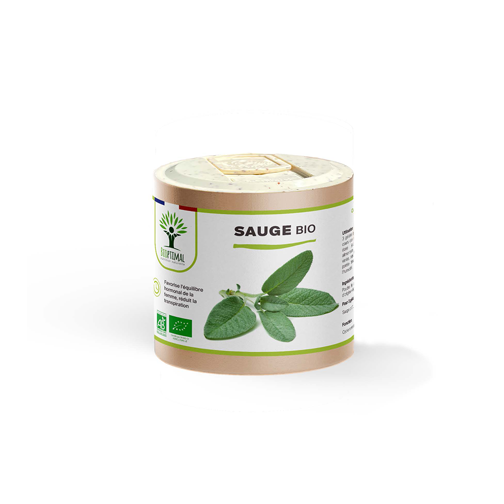 Sauge bio gélules -  Bioptimal Bioptimal Complément alimentaire infusion.organic