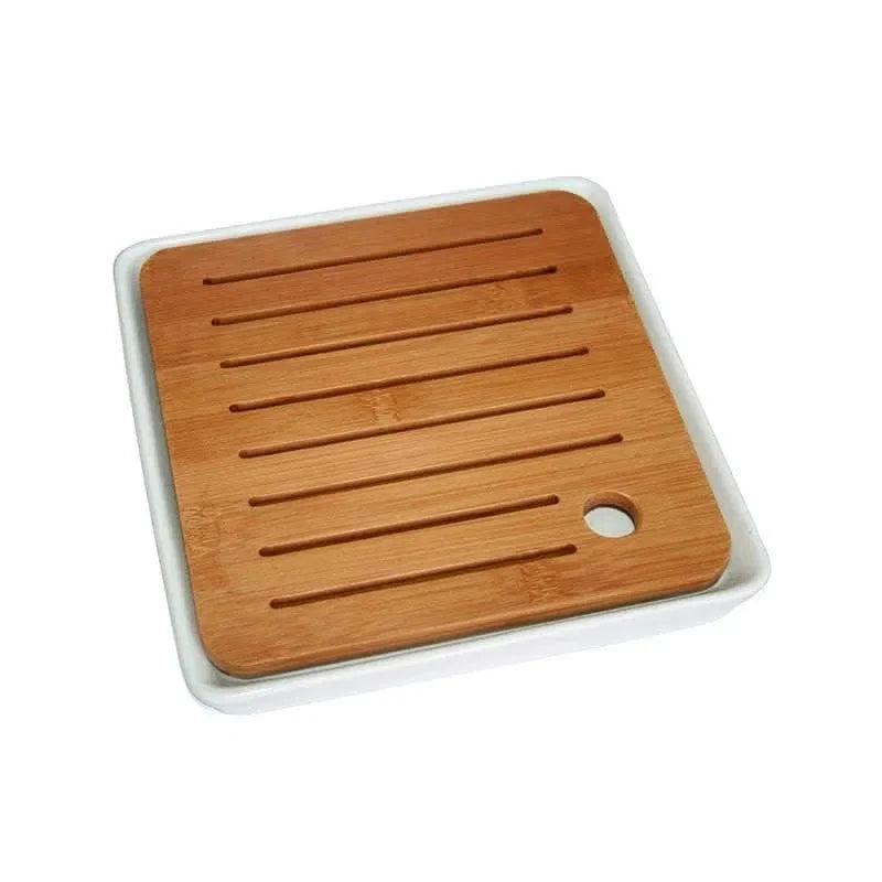 Porcelain and bamboo tea tray - Teacup - Set, Tea ceremony - infusion.organic
