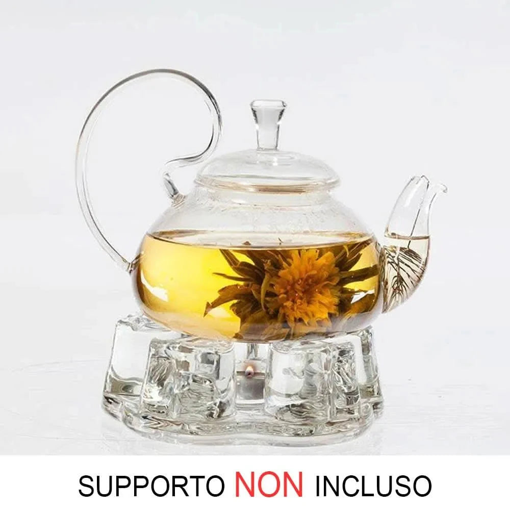 Glass teapot with steel filter 500ml - Teapot - Teapot - infusion.organic
