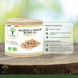 Ecorce de saule bio gélules -  Bioptimal Bioptimal Complément alimentaire infusion.organic