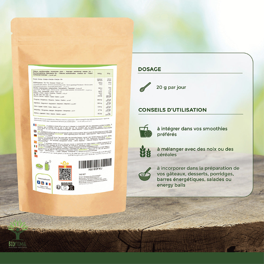 Graines de chia bio -  Bioptimal Bioptimal Superaliment infusion.organic