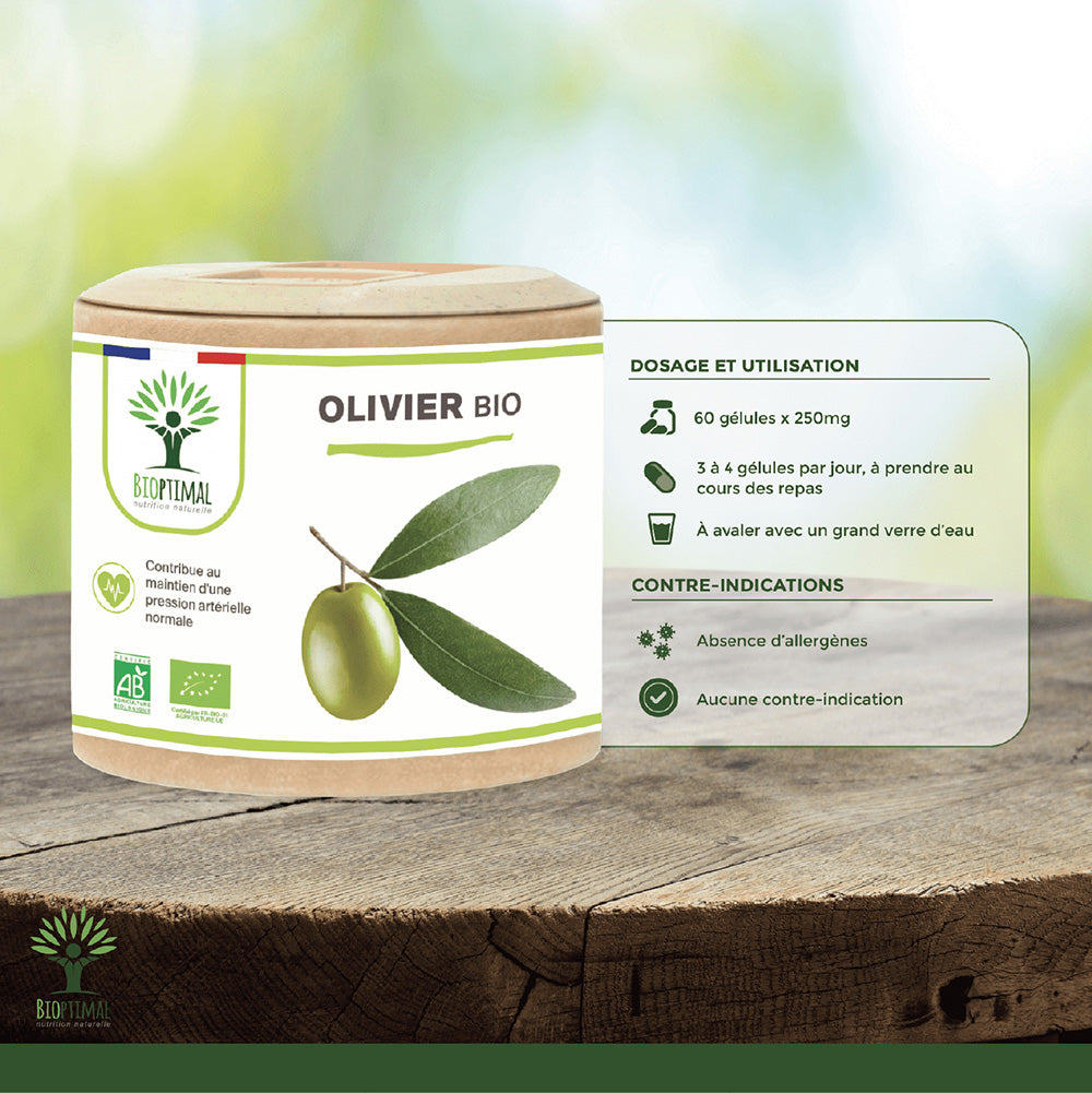 Olivier bio gélules -  Bioptimal Bioptimal Complément alimentaire infusion.organic
