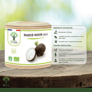 Radis noir bio gélules -  Bioptimal Bioptimal Complément alimentaire infusion.organic