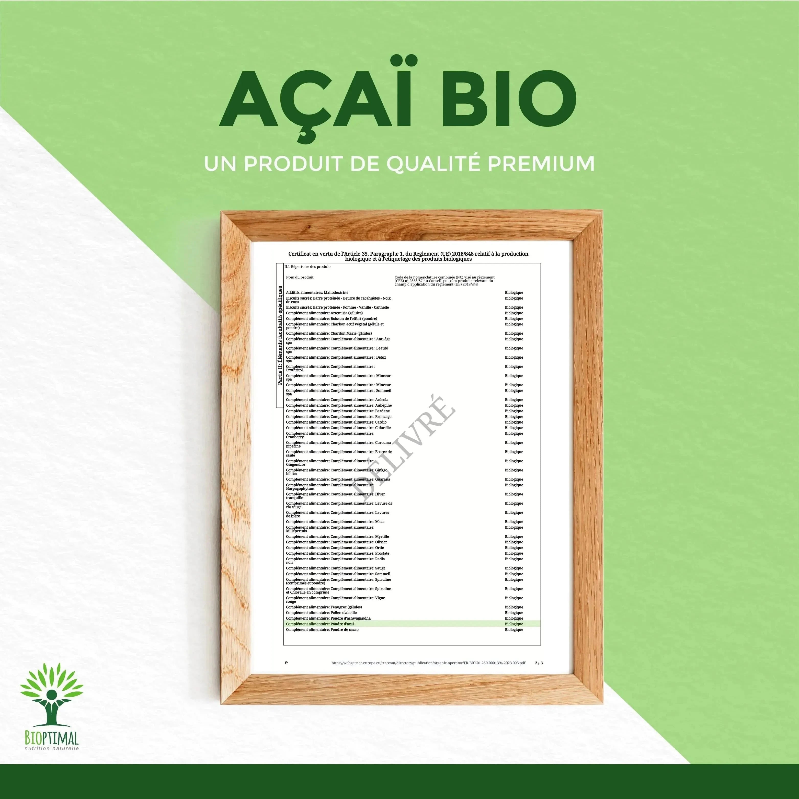 Acai powder - Supplements - Supplements - infusion.organic