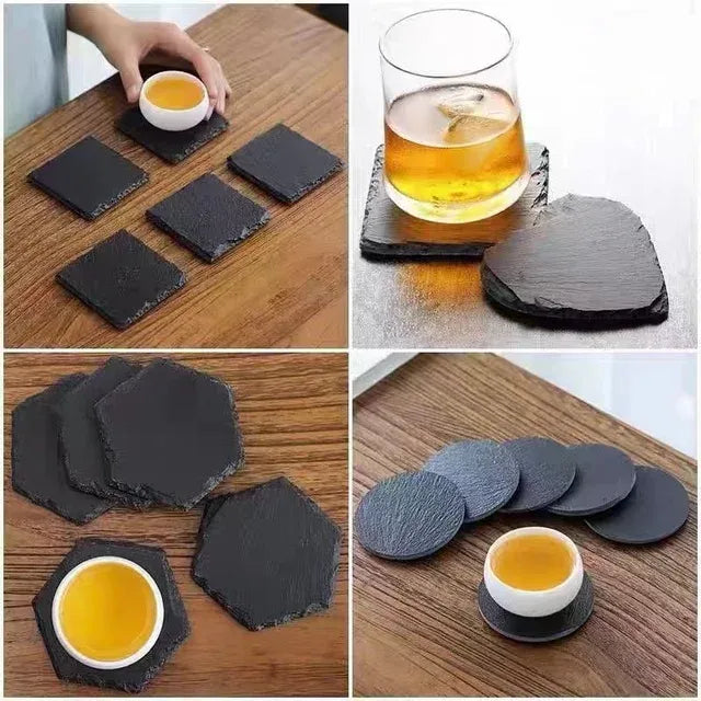 Slate Coaster - Heart, Round or Square - Accessories - Accessories - infusion.organic