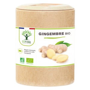 Organic ginger - Dietary supplement - in capsules Supplement Bioptimal infusion.organic