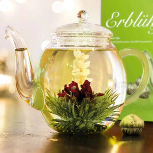 6 Blossom Tea Heart Wooden Box Green Tea - Blooming Tea - Blooming Tea, Green Tea - infusion.organic