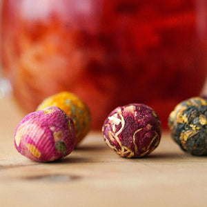 Blooming Tea Balls in Glass Tube - Blooming tea - Blooming tea - infusion.organic