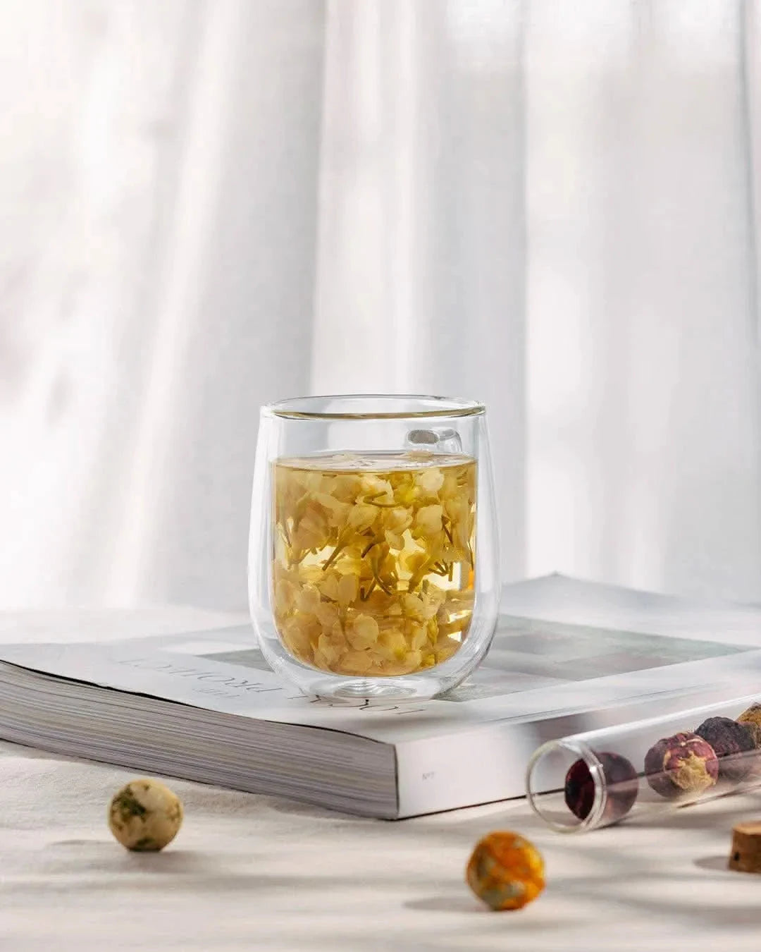 Blooming Tea Balls in Glass Tube - Blooming tea - Blooming tea - infusion.organic