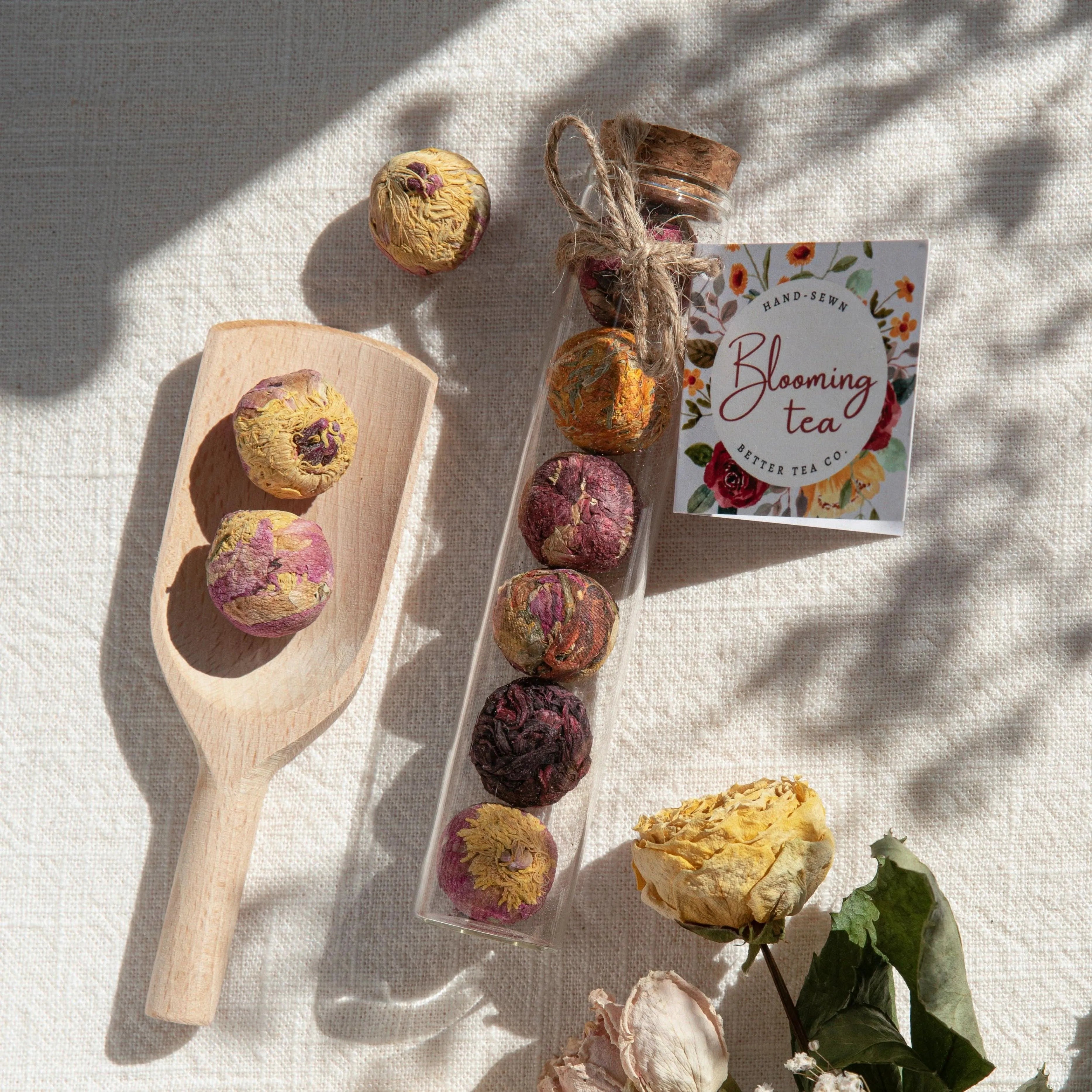Blooming Tea Balls in Glass Tube - Blooming tea - Blooming tea - infusion.organic