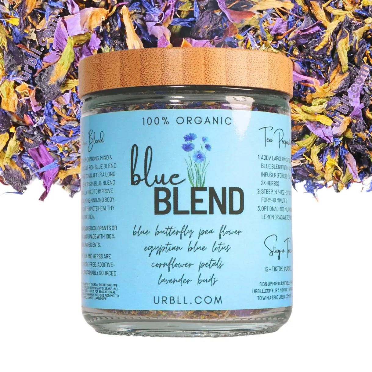 Blue Blend • 100% Organic Blue Tea Magical Tea Urbll Tisan - infusion.organic