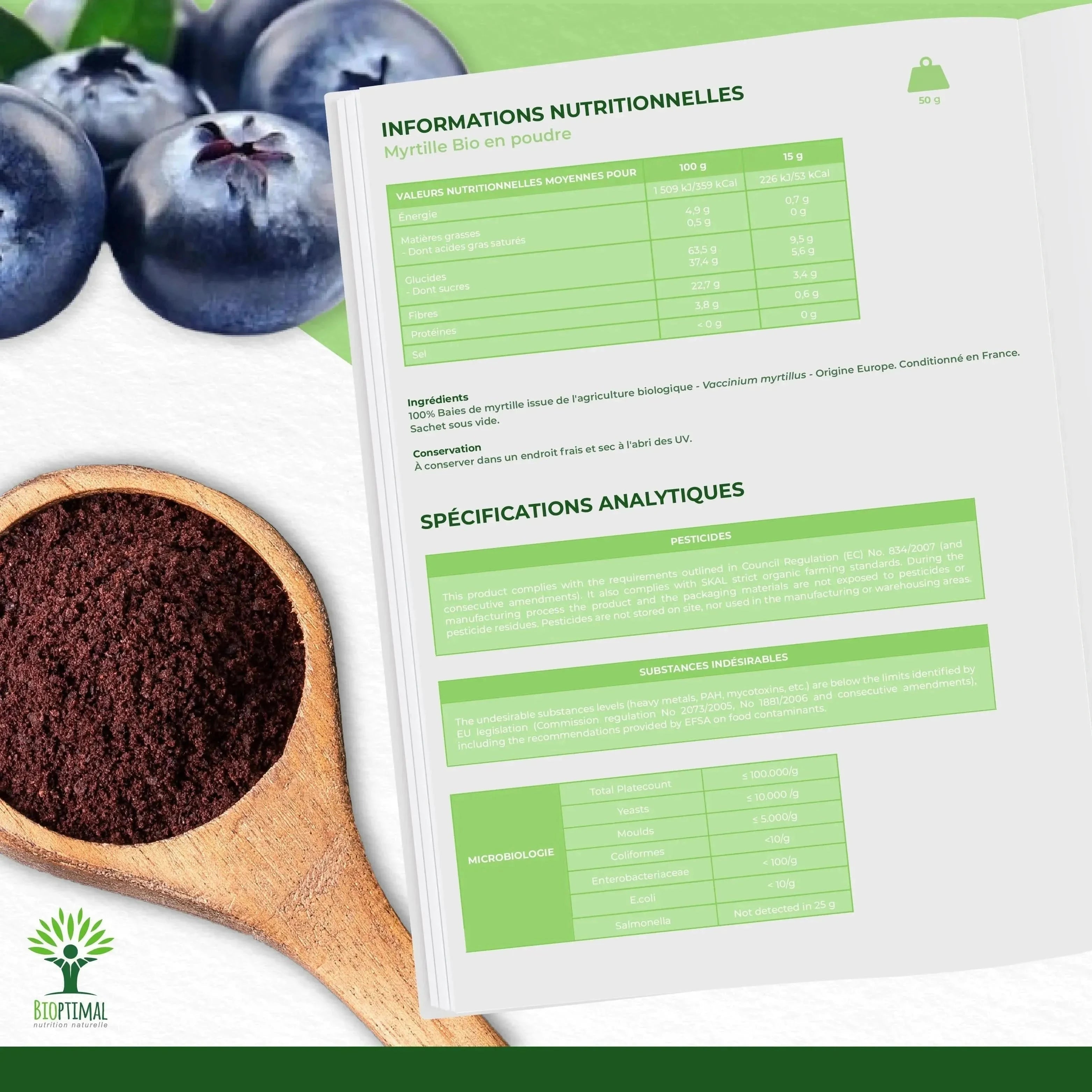 Blueberry Powder - Dried Fruits - Supplements - infusion.organic