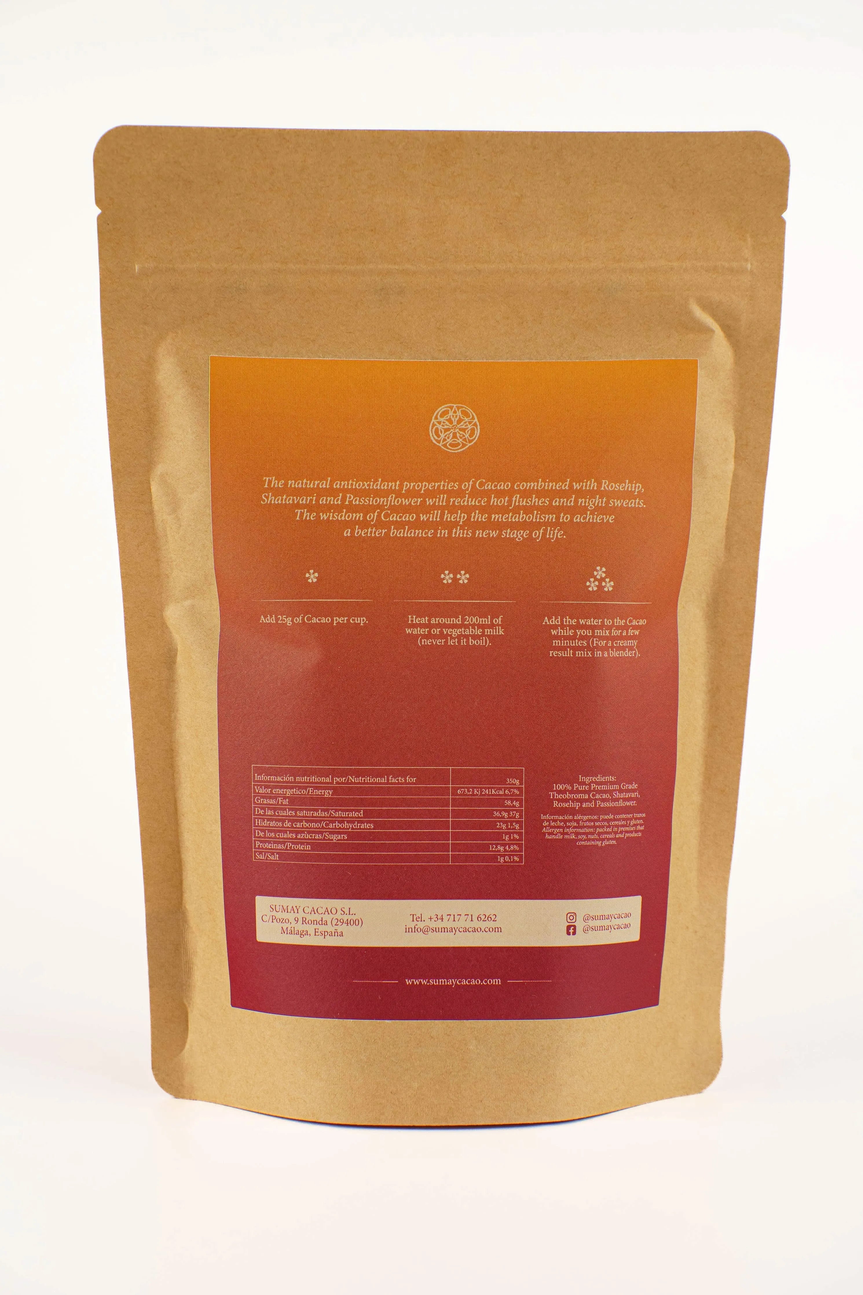 Ceremonial Cacao 100% 350g - Women, Active Maturity - Cacao - Cacao - infusion.organic