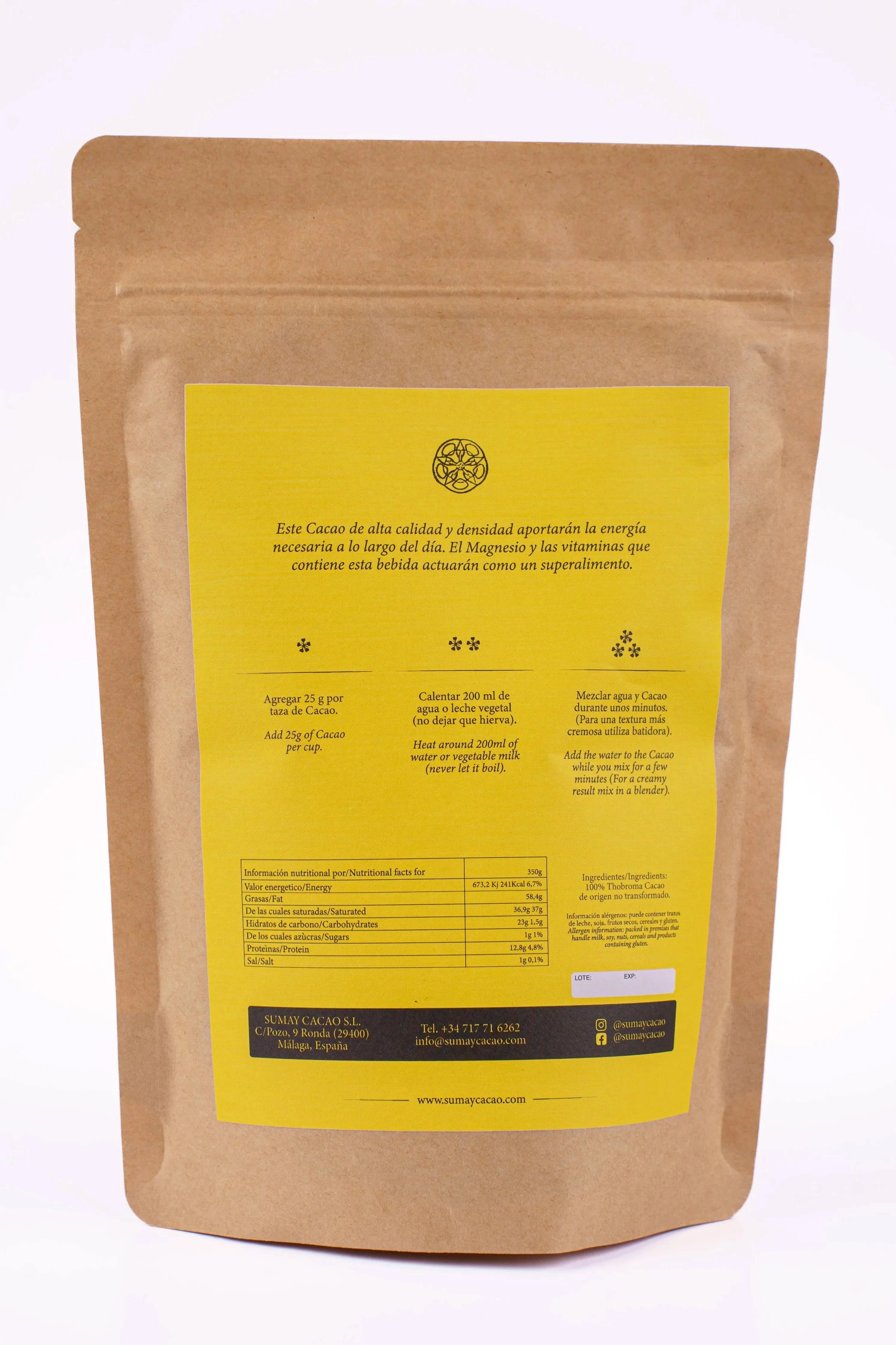 Cacao Paste Premium 350 g. - Everyday and Healthy Life - Cacao - Cacao, Supplements - infusion.organic