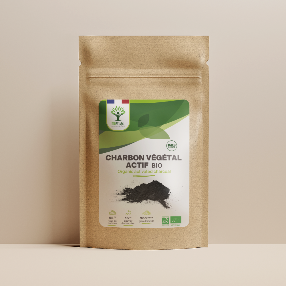 Charbon bio poudre -  Bioptimal Bioptimal Superaliment infusion.organic