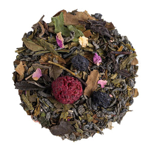 Currant Raspberry Rose Green Tea Infuzion Tisan - infusion.organic