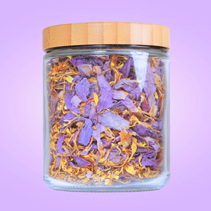 Egyptian Blue Lotus LOOSE PETALS +Stamen in Glass Jar Magical Tea Urbll infusion.organic