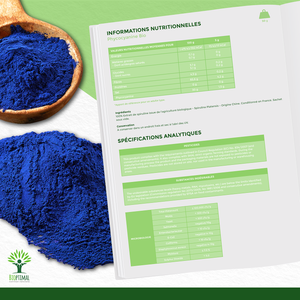 Organic Phycocyanin - Blue Spirulina Extract Powder Supplement Bioptimal infusion.organic