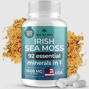 NATURAL SEA MOSS CAPSULES Supplement TrueSeaMoss infusion.organic